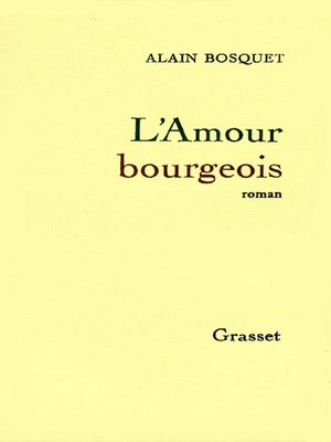 cover image of L'amour bourgeois